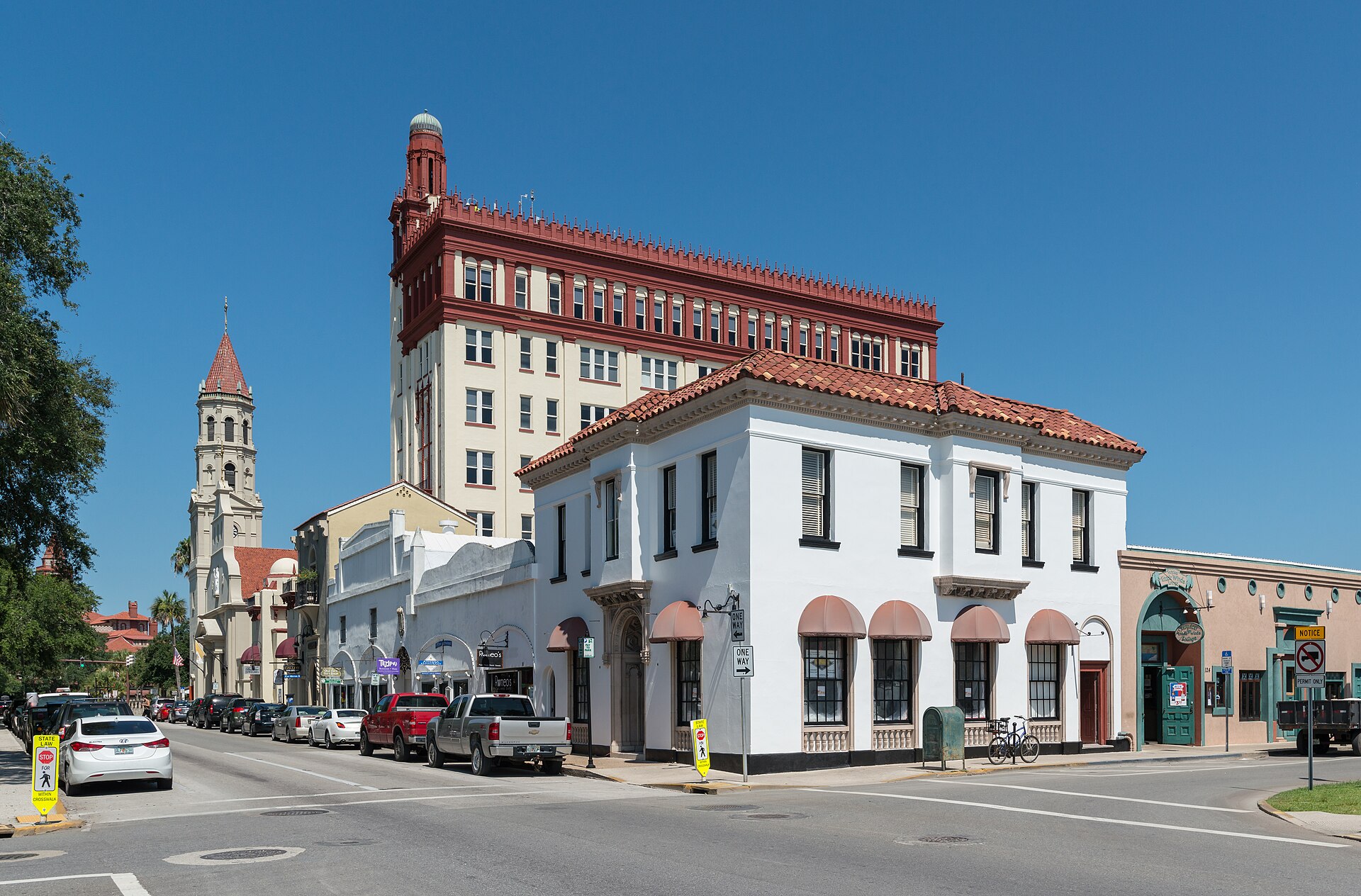 The plaza district at Cathedral Place and Charlotte Street in St. Augustine