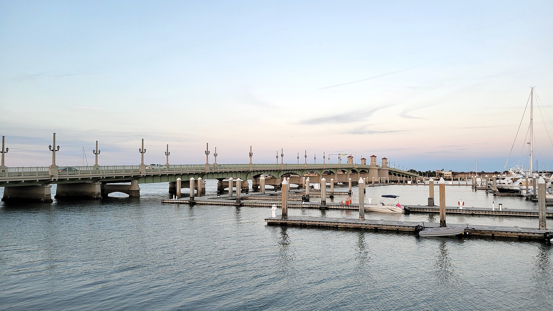 The Bridge of Lions seen from the bayfront