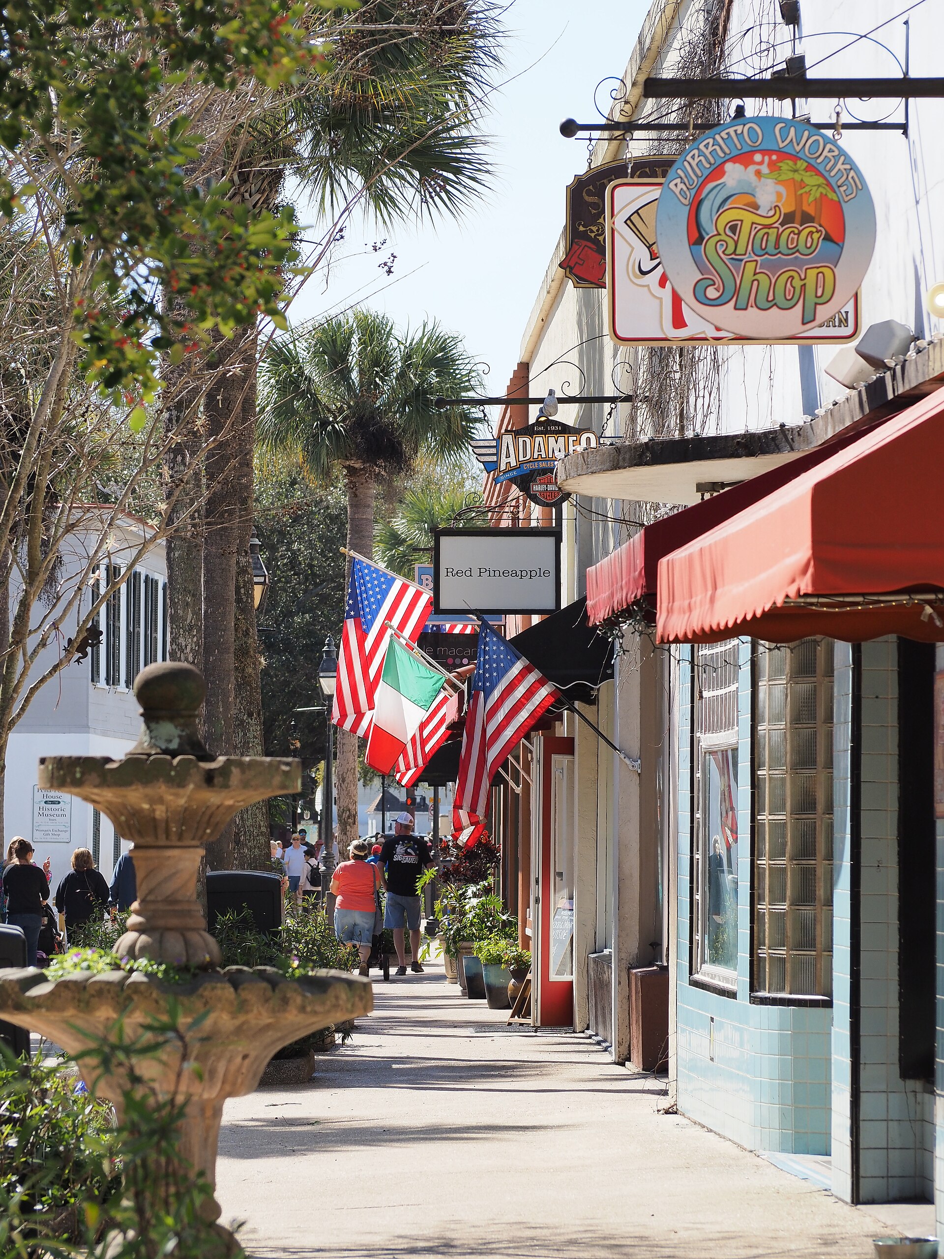 St. George Street in the historic colonial quarter of St. Augustine