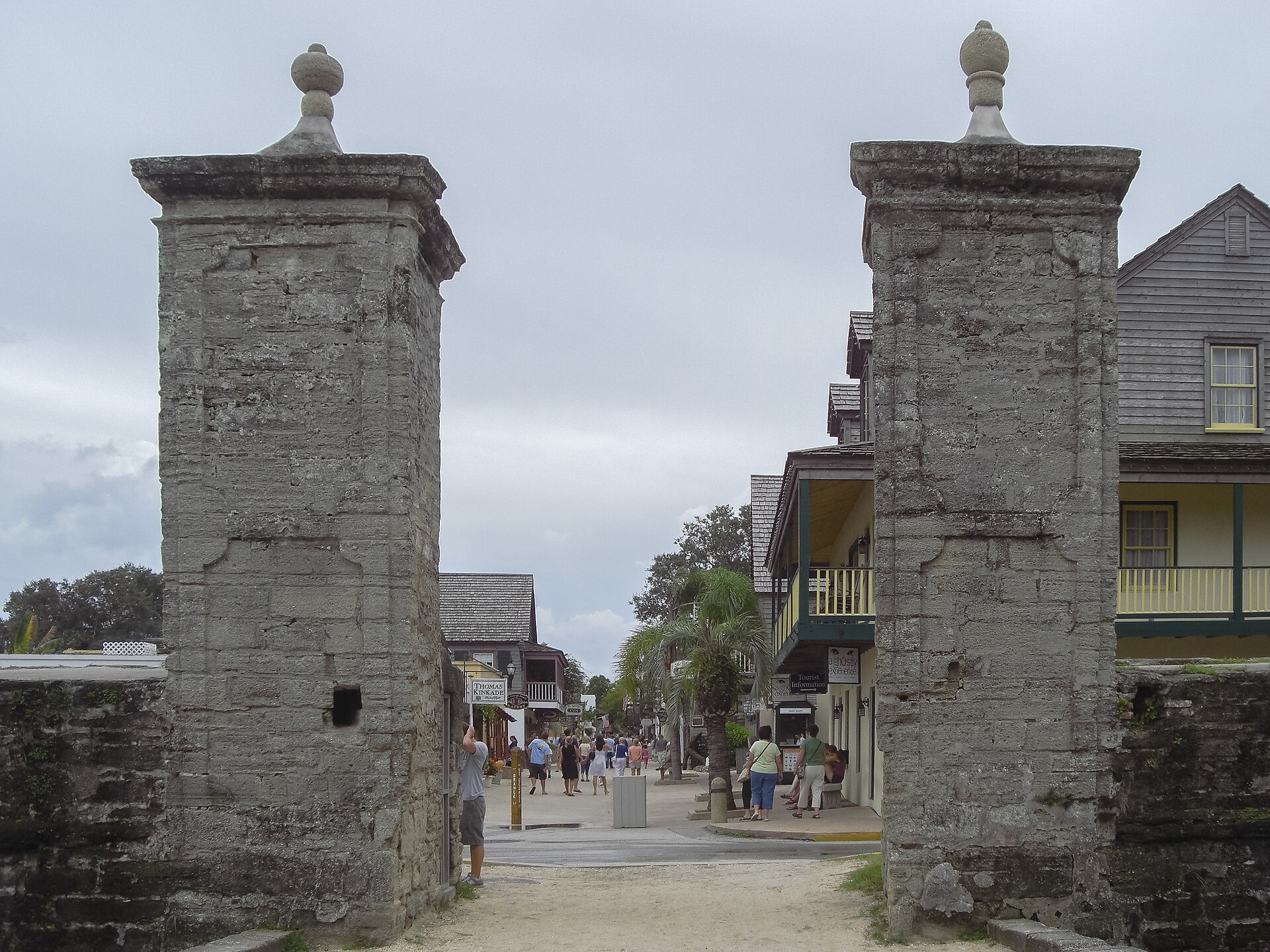 The old City Gate at the north end of St. George Street